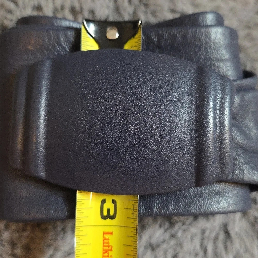 Chic Blue gray Vintage  Leather Belt Hook Learher Buckle